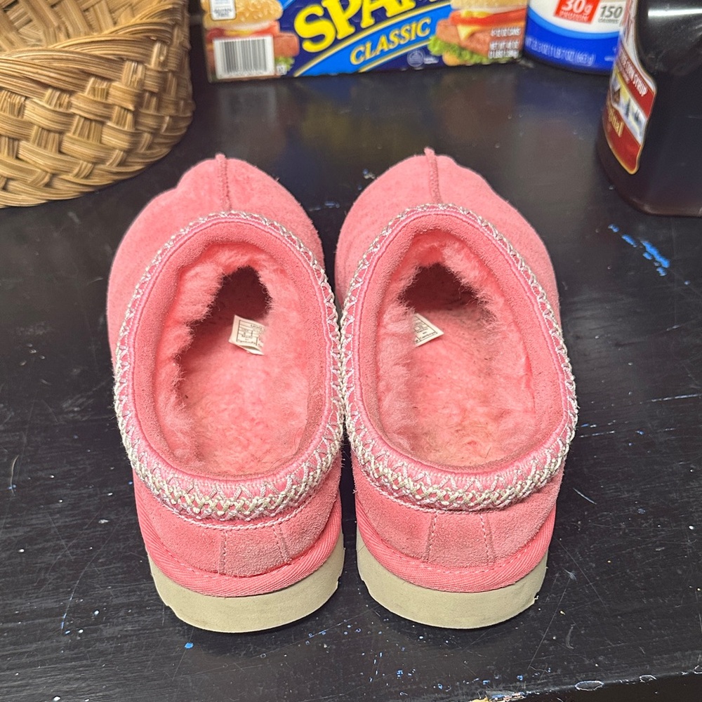 UGG Fuchsia Suede Slippers - Picture 2 of 3